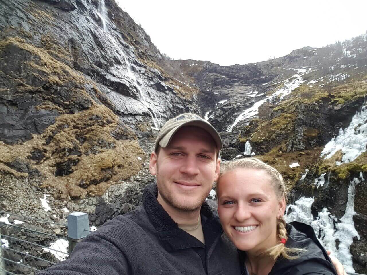 waterfall selfie