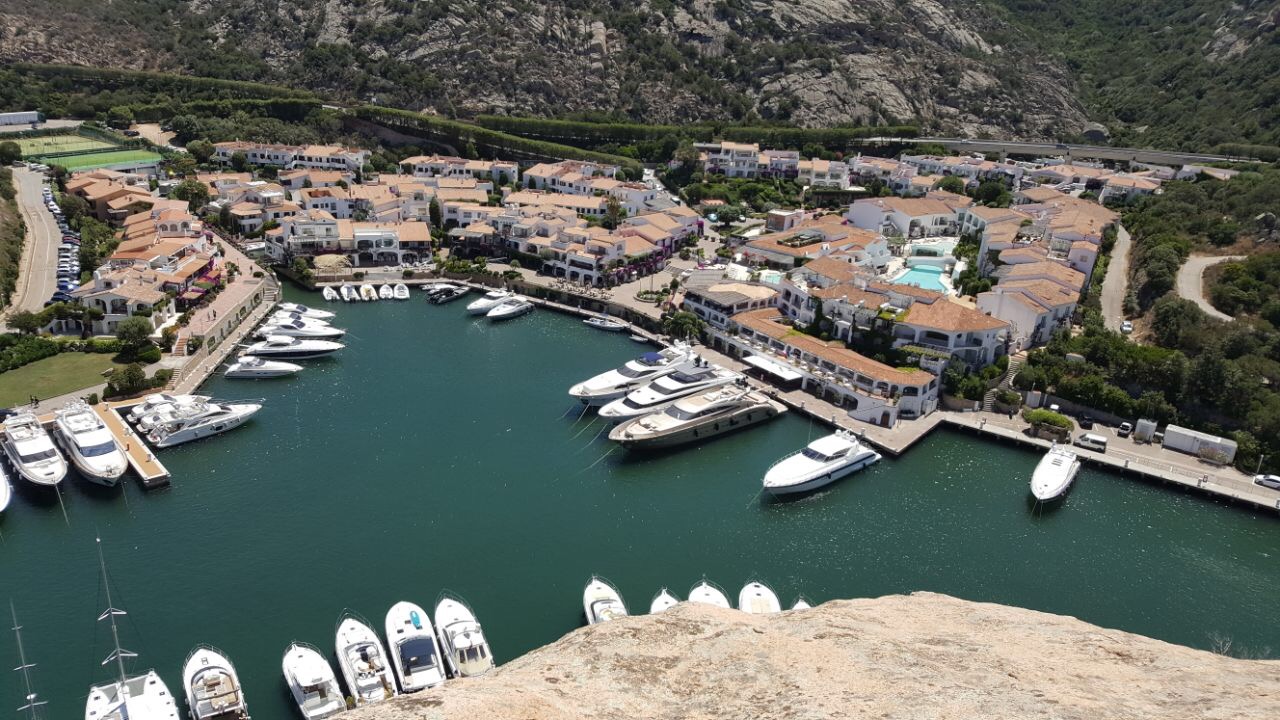 Honeymoon in Sardinia, Grand Hotel Poltu Quatu view from Cliffs Above