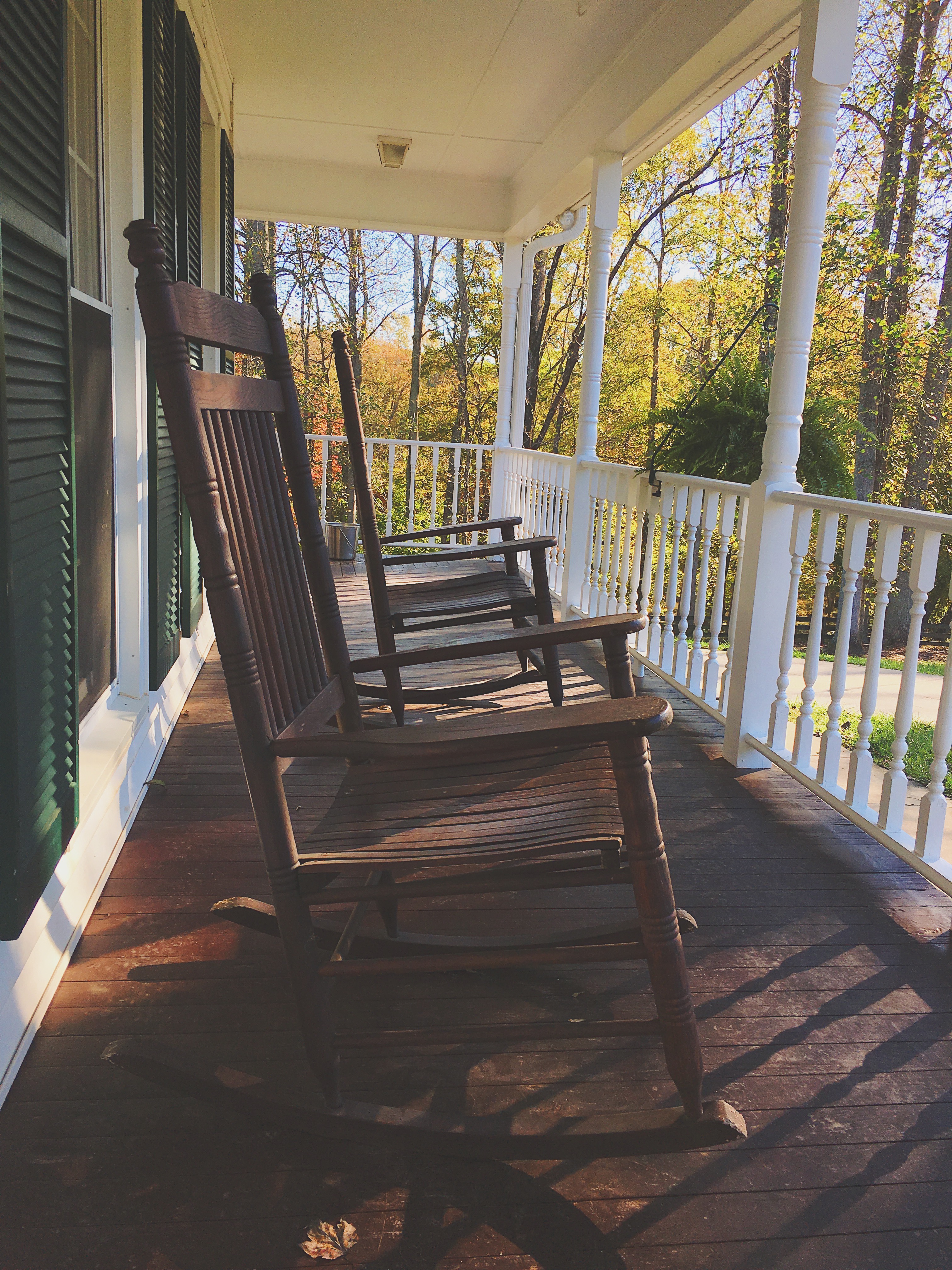 rockin' chairs front porch