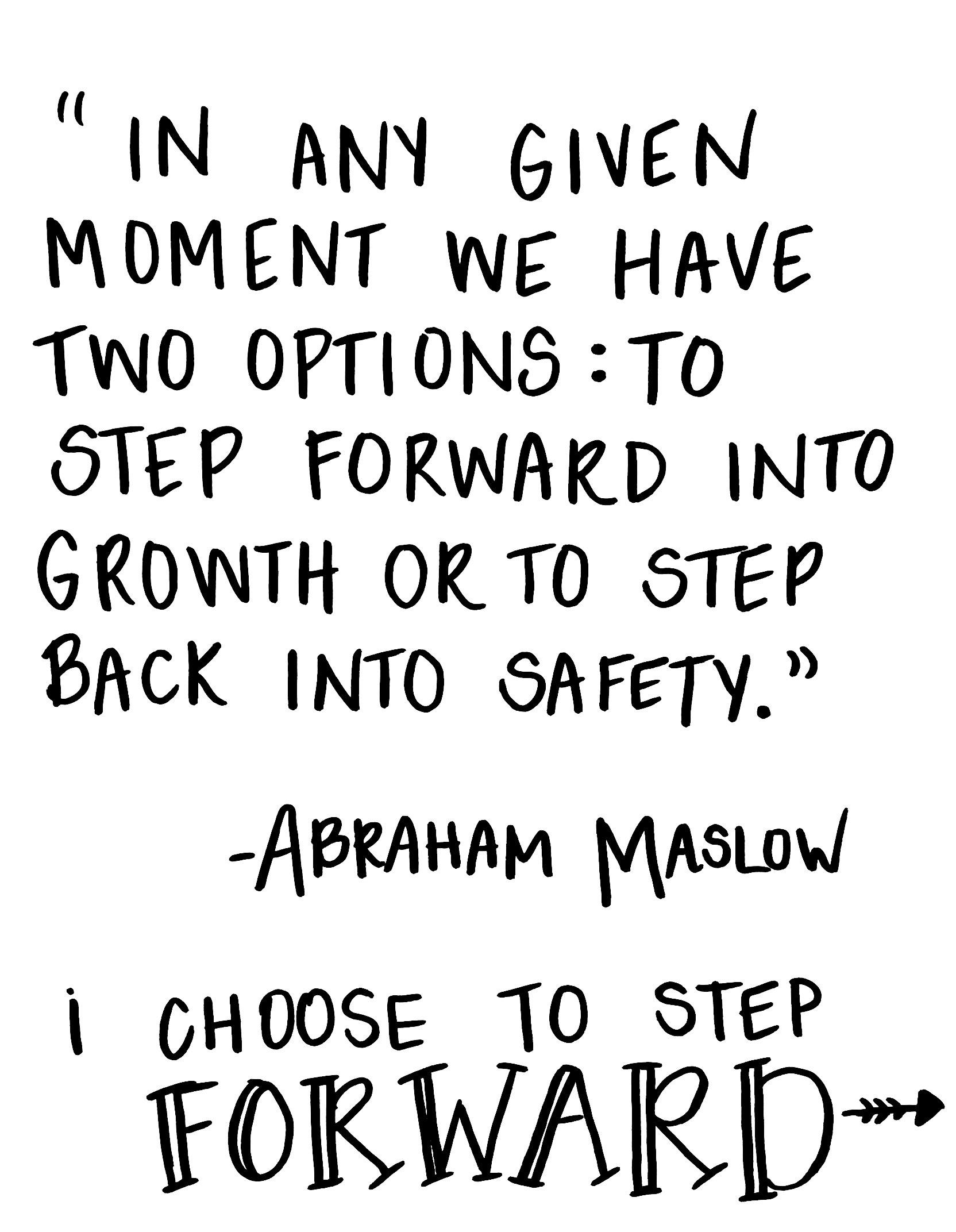 abraham maslow moving forward