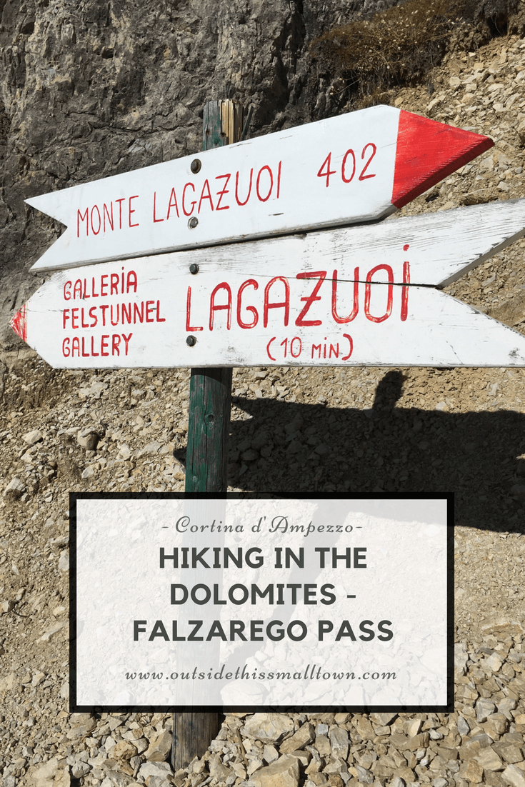 Hiking in the Dolomites, Cortina d'Ampezzo Italy, Falzarego Pass Lagazuoi Tunnels