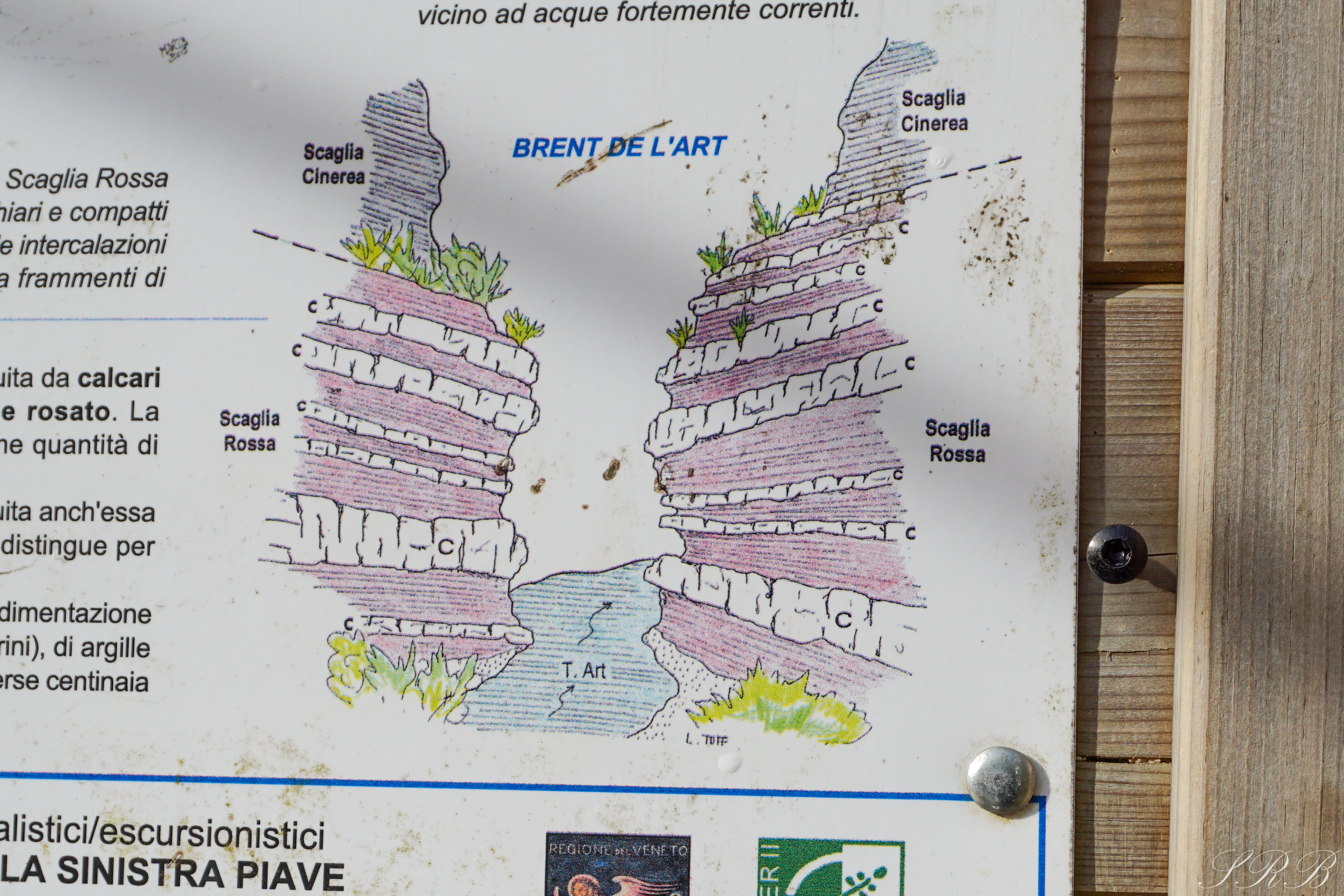 Layers of Brent de l'Art, Province of Belluno, Italy