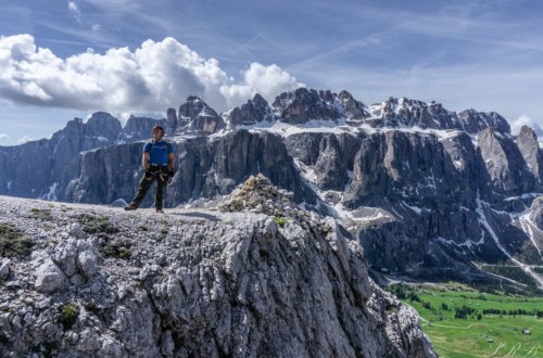 Mountain Climbing - Via Ferrata in Dolomites, Italy