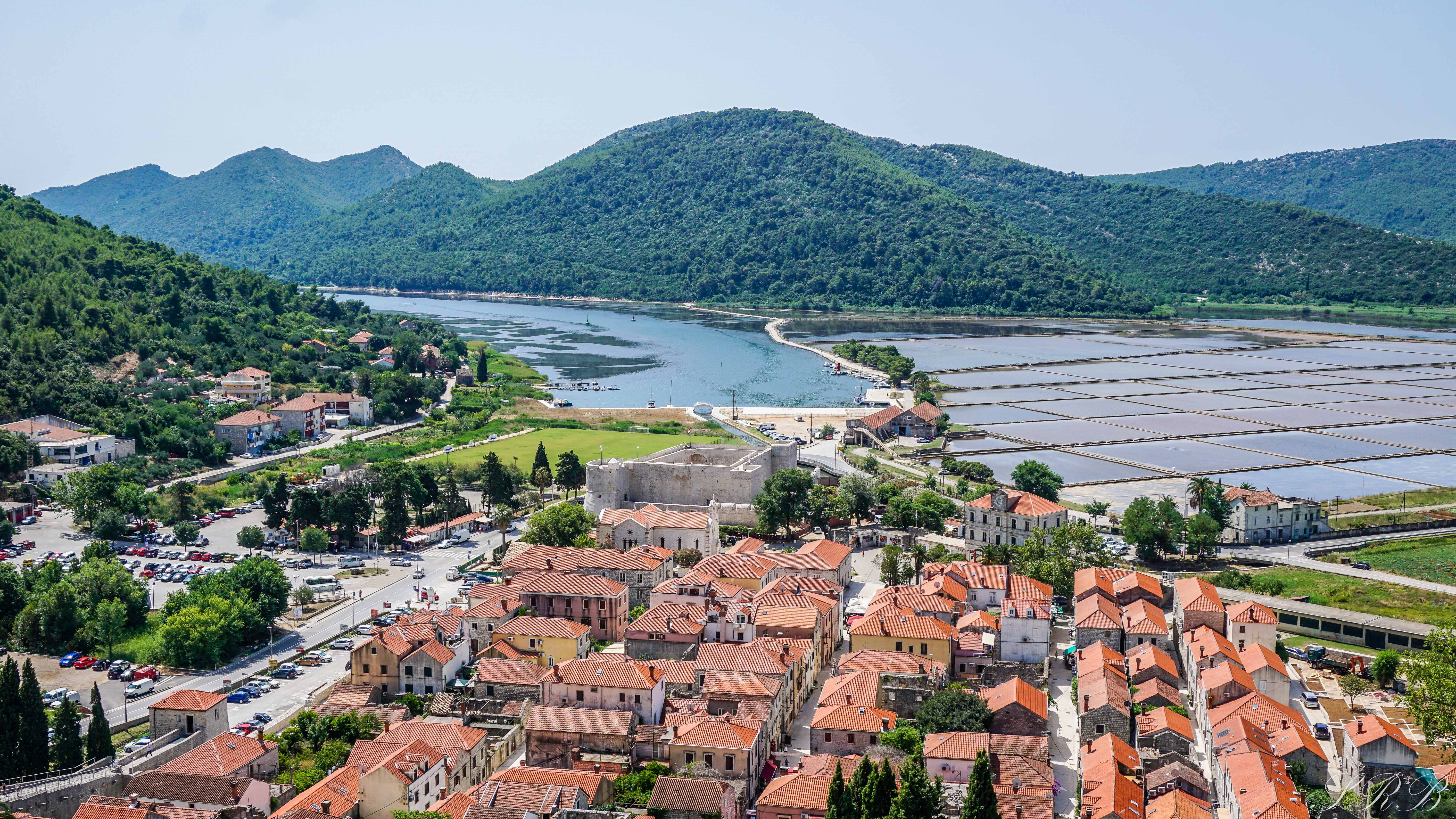 balkans road trip, ston castle walls, ston croatia