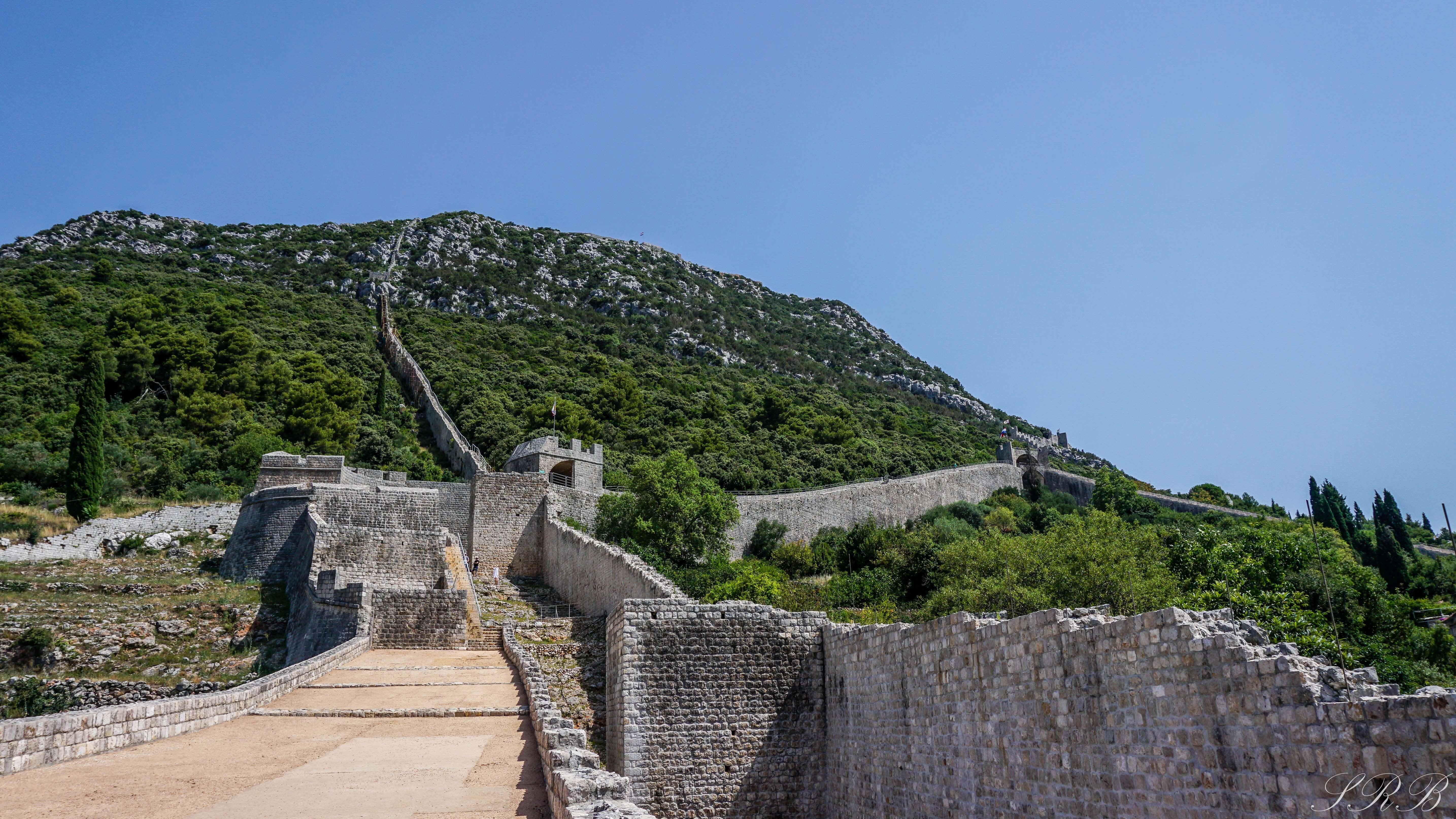 balkans road trip, ston castle walls, ston croatia