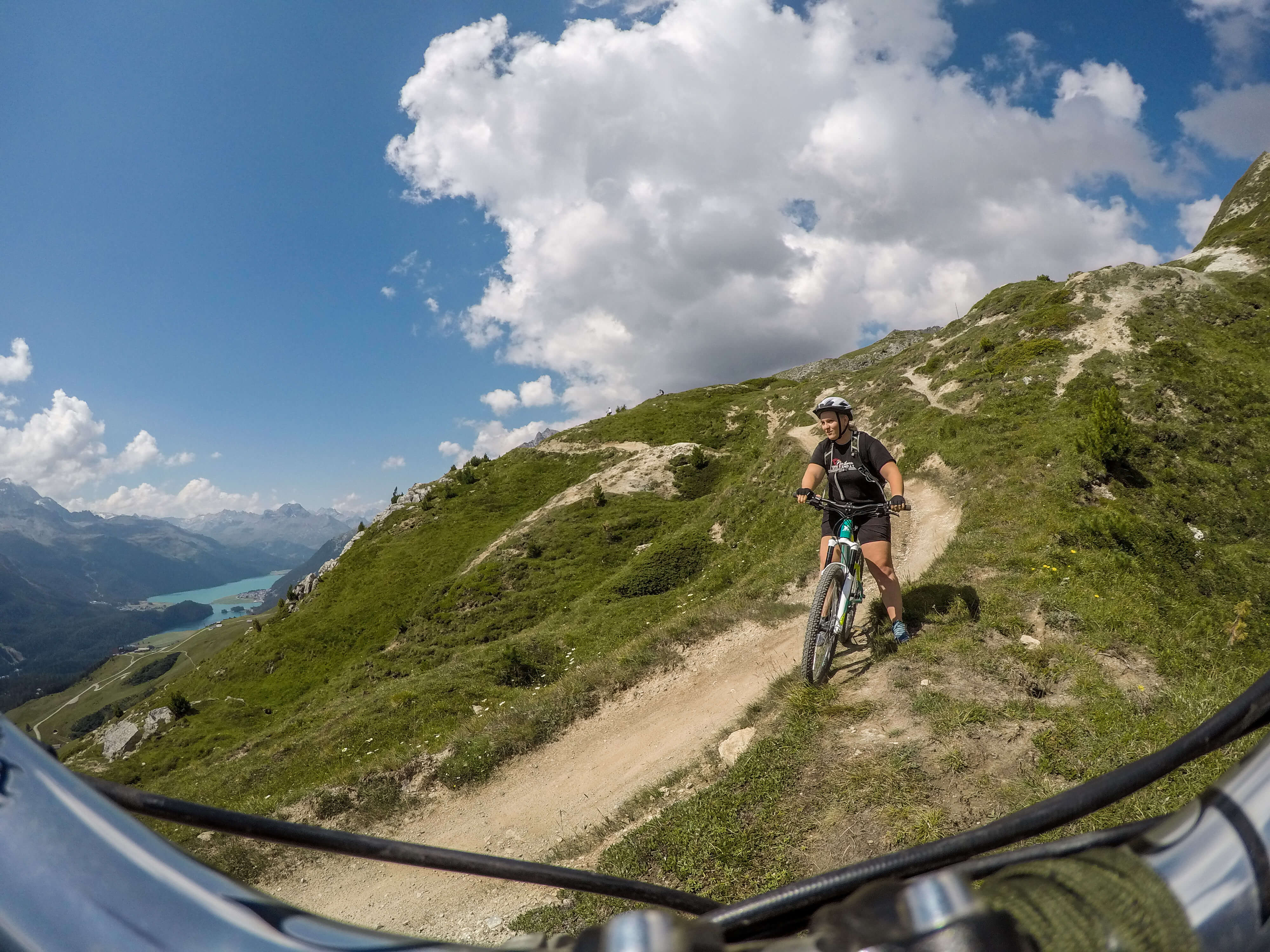 Mountain Biking flow trails Switzerland, Summer time outdoor activities in St. Moritz