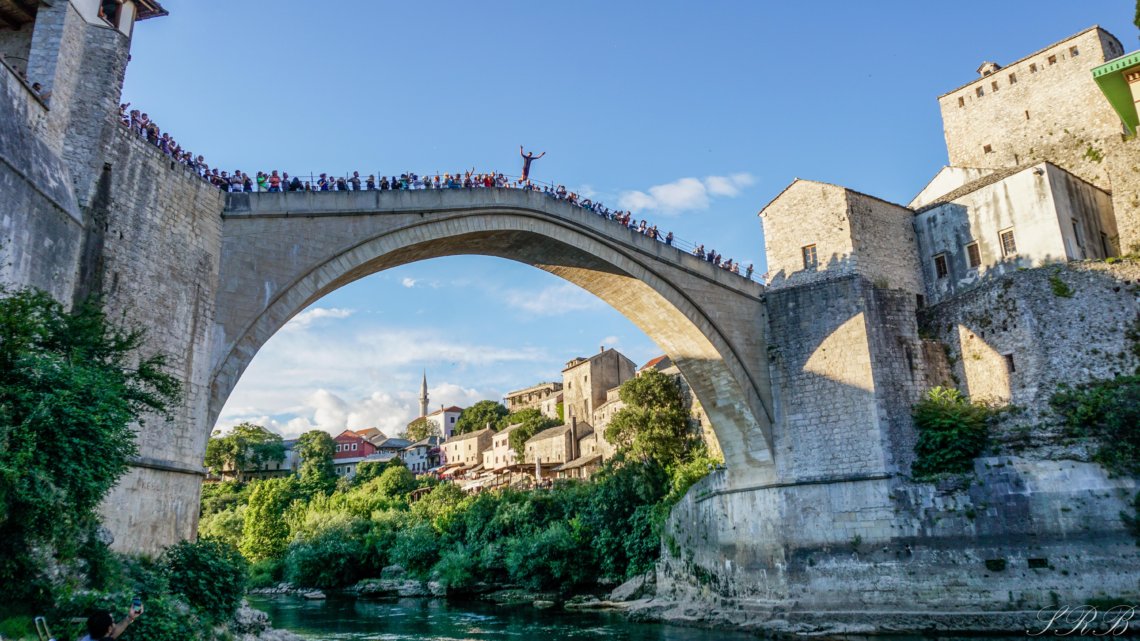 Balkans countries road trip, Stari Most bridge in Mostar Bosnia