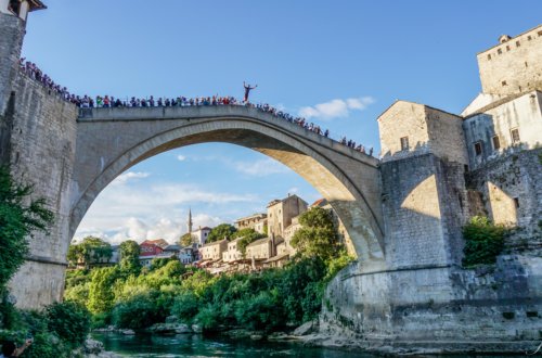 Balkans countries road trip, Stari Most bridge in Mostar Bosnia