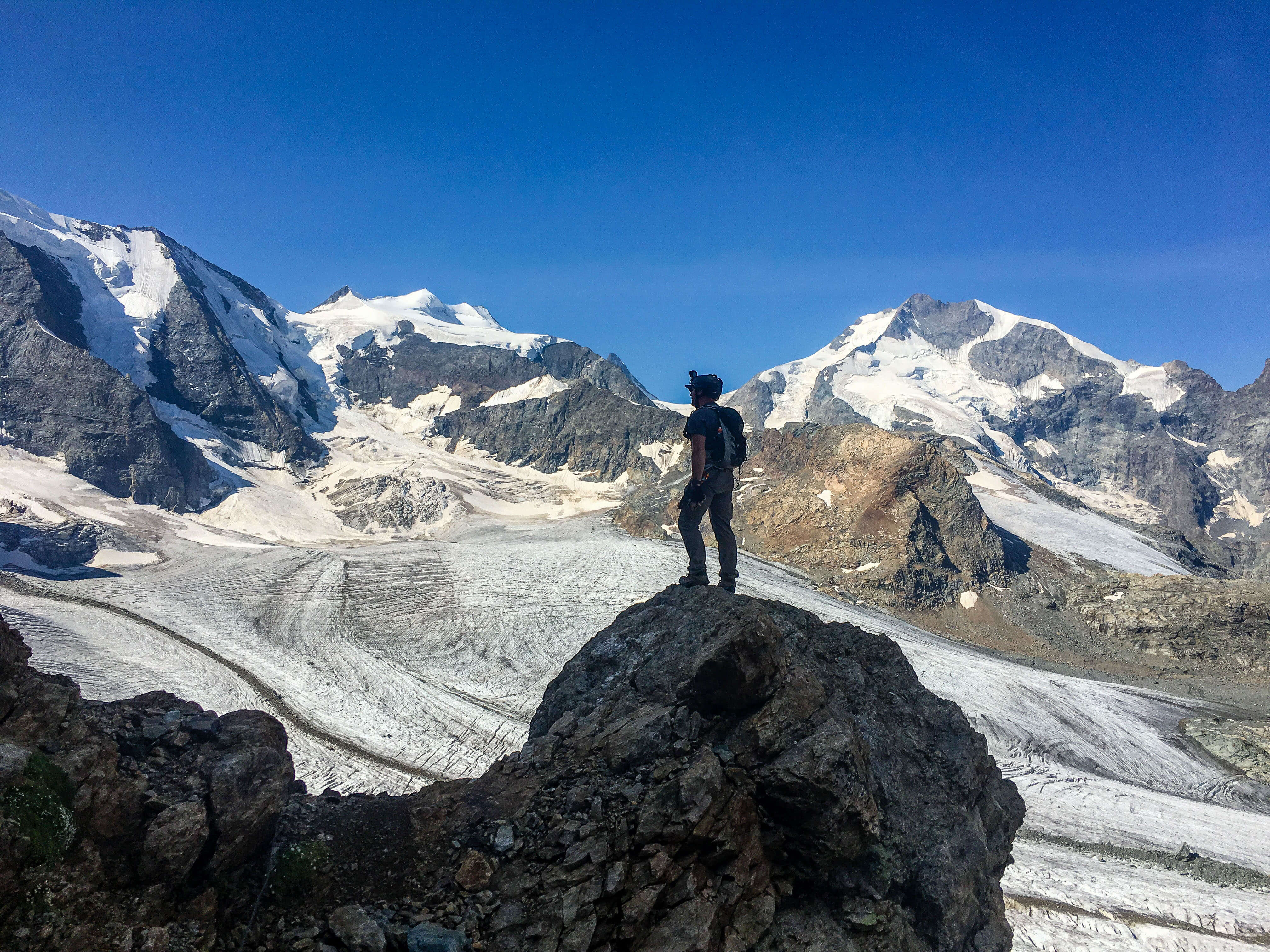 Piz Trovat Via Ferrata, Summer time in St. Moritz Switzerland