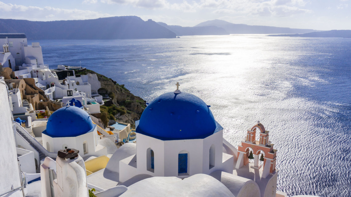 Holidays in Oia Santorini, Infamous Blue Domes