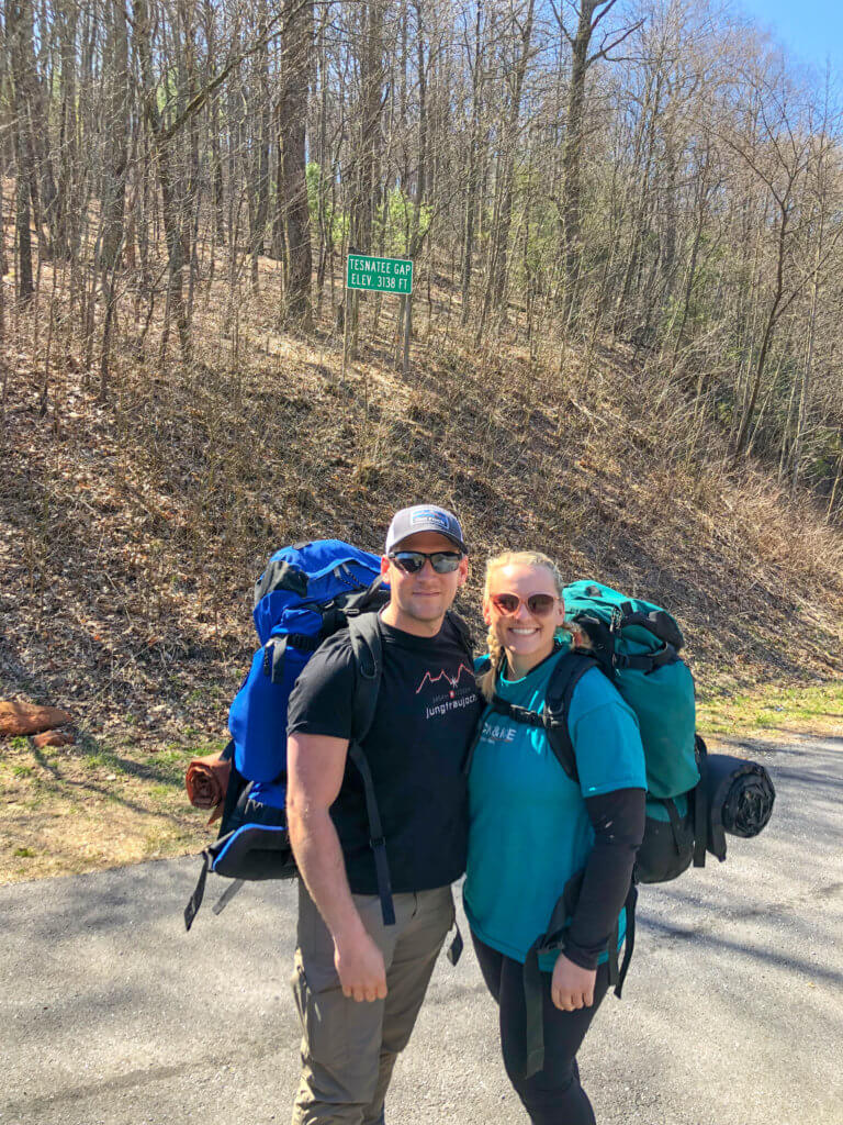 backpacking Appalachian trail, Tesnatee Gap, Blairsville Georgia