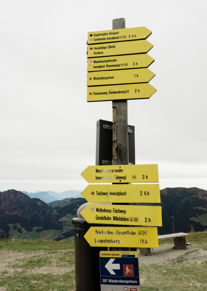 Hiking along th Panorama Path to the Weidersbergerhorn in Alpbach, Austria