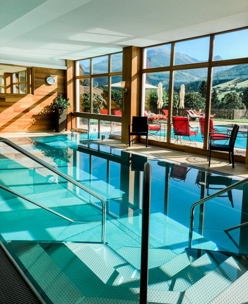 Indoor pool at Hotel Natur & Spa Resort Der Alpbacherhof in Alpbach, Austria