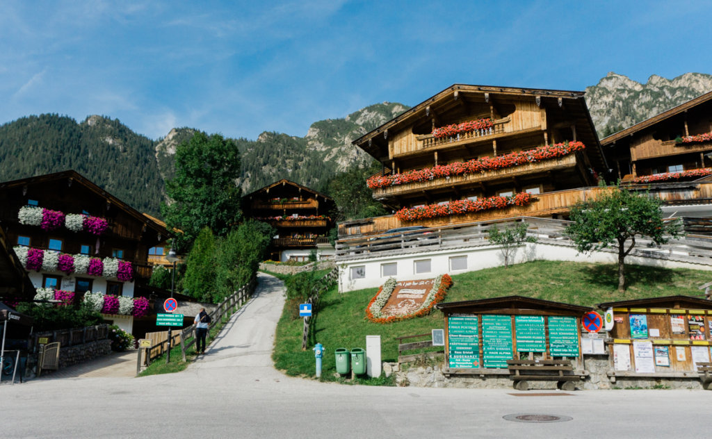 Entrance to Alpbach, Austria