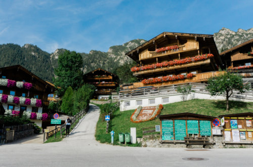 Entrance to Alpbach, Austria