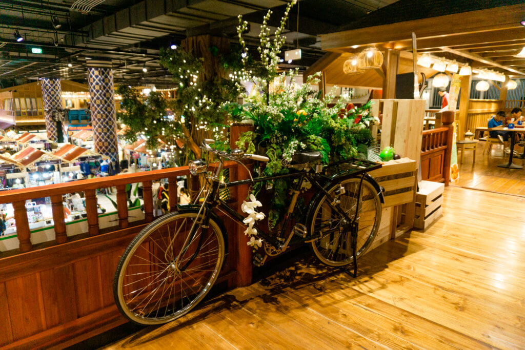Bicycle flower decoration at ICONSIAM