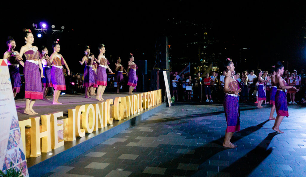International mask festival and dancers held at ICONSIAM in Bangkok, Thailand
