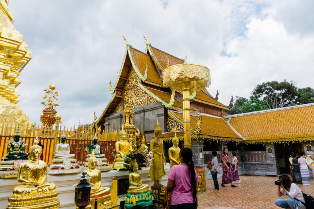 wat phrathat temple doi suthep chiang mai thailand