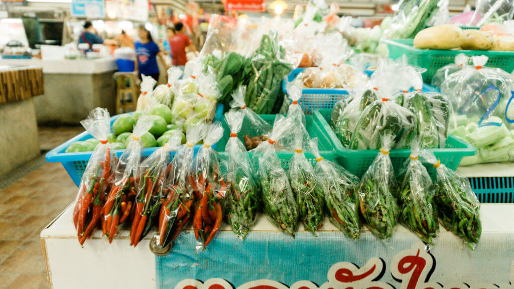 spicy chilies found at the local market in chiang mai