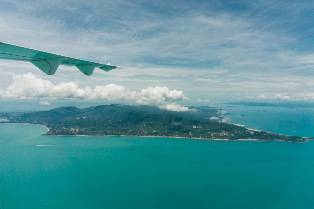 Koh Samui as seen from Bangkok Airways flight