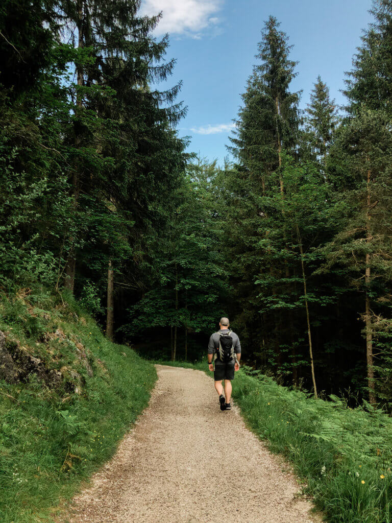 along the hike to pflegersee from almhuette