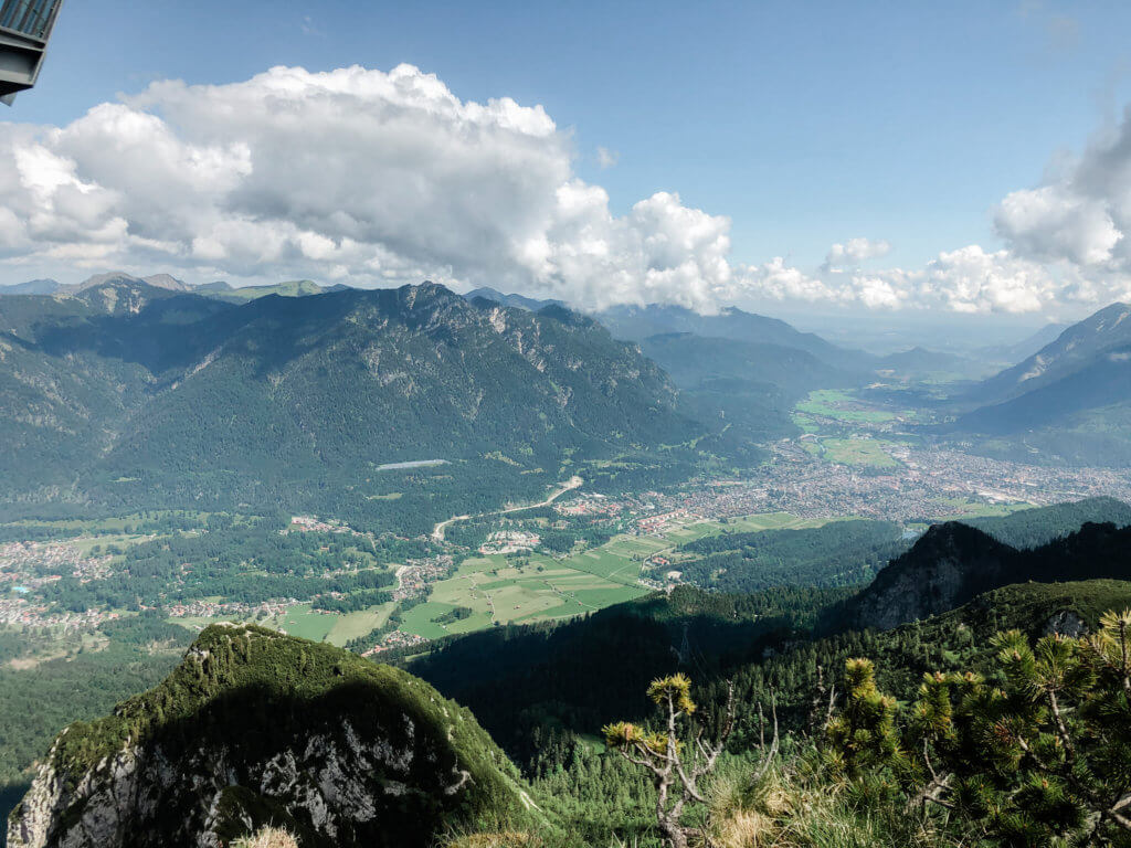 panorama view, alpspitze view, garmisch germany hiking