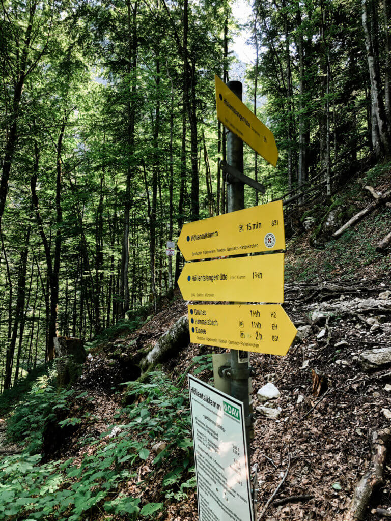 hiking to the gorge, hollentalklamm in garmisch germany