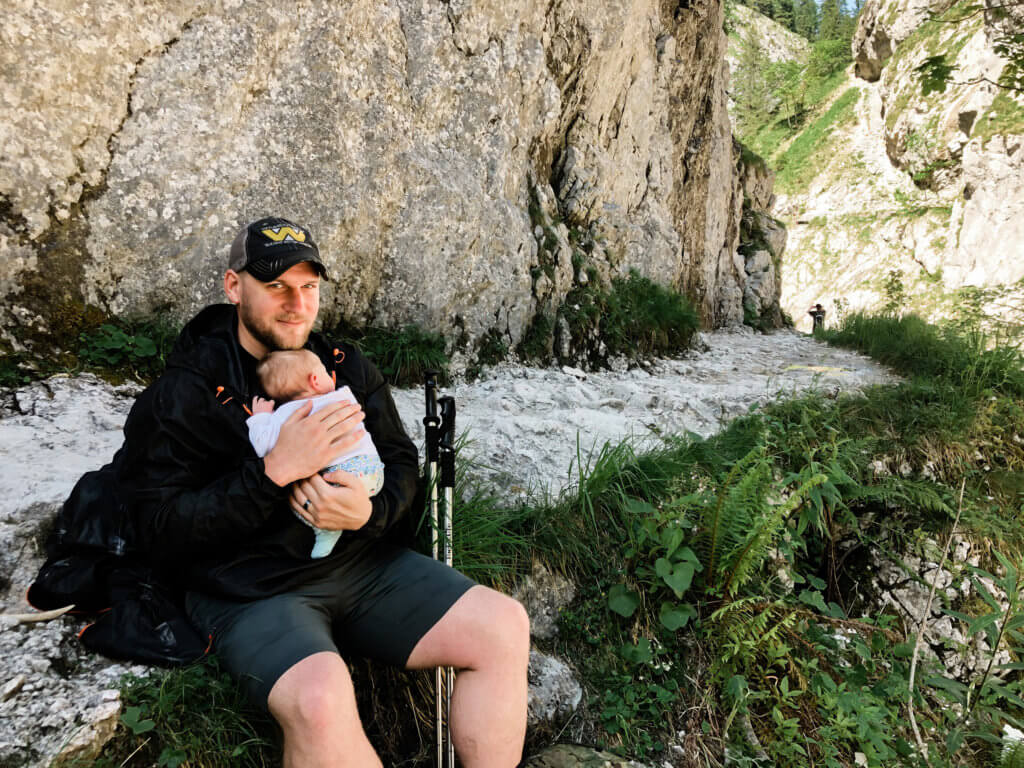 hiking with baby, hollentalklamm