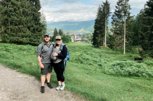 family hike, baby trip to garmisch germany