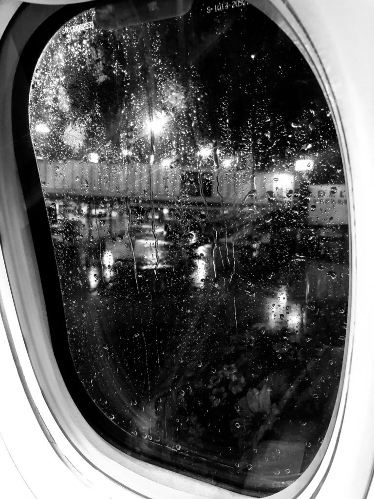 rainy night late flight atlanta to raleigh