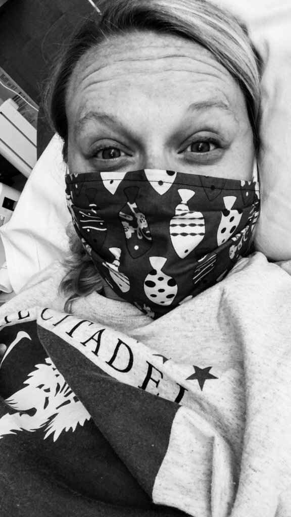 being admitted to the hospital to give birth