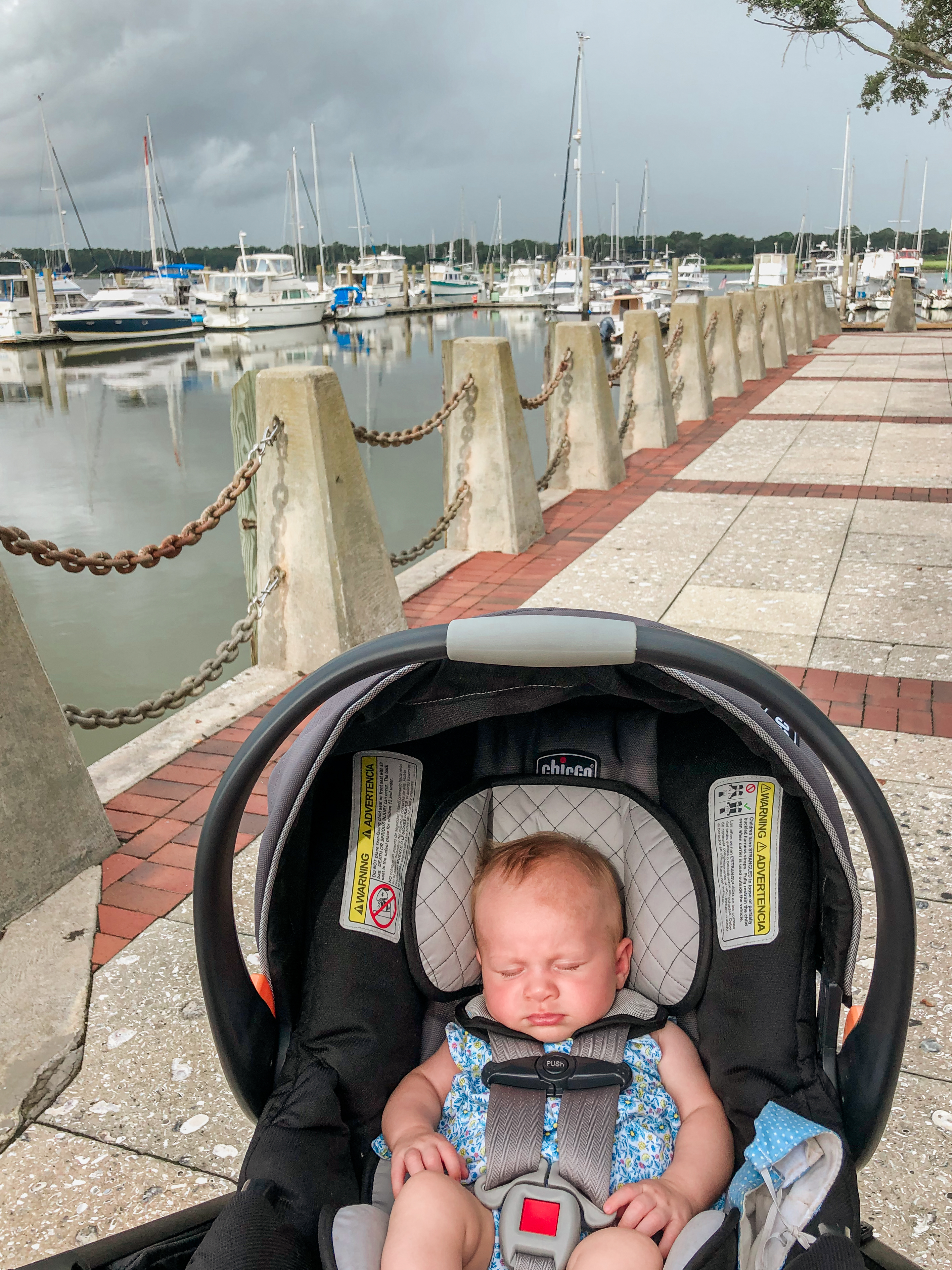 walking along the boardwalk in beaufort, south carolina