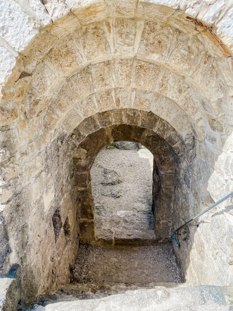 arched doorway of castle ruins wolfstein
