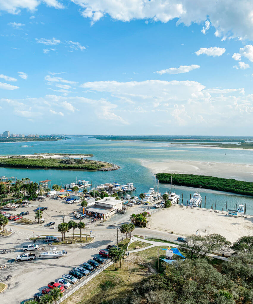 view of ocean from ponce inlet lighthouse