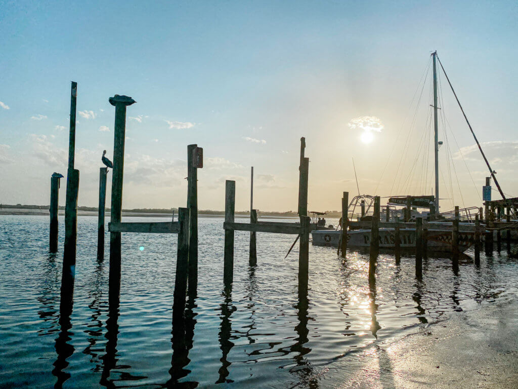 hidden treasure rum bar & grill at sunset