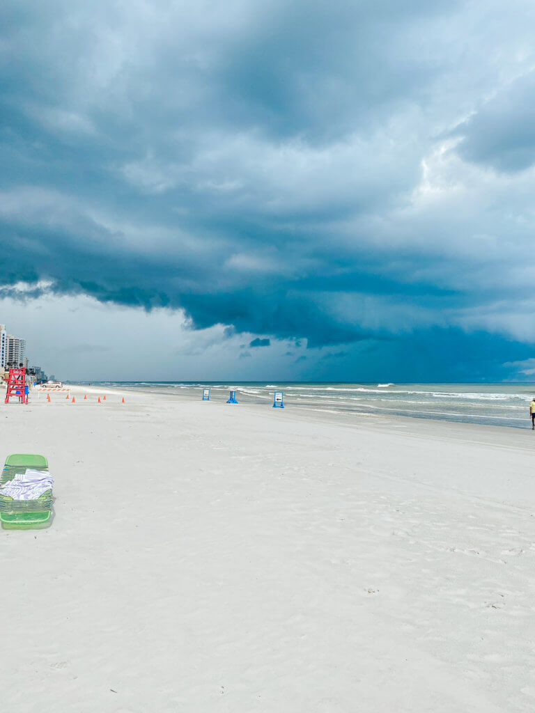 stormy weather on daytona beach shores florida