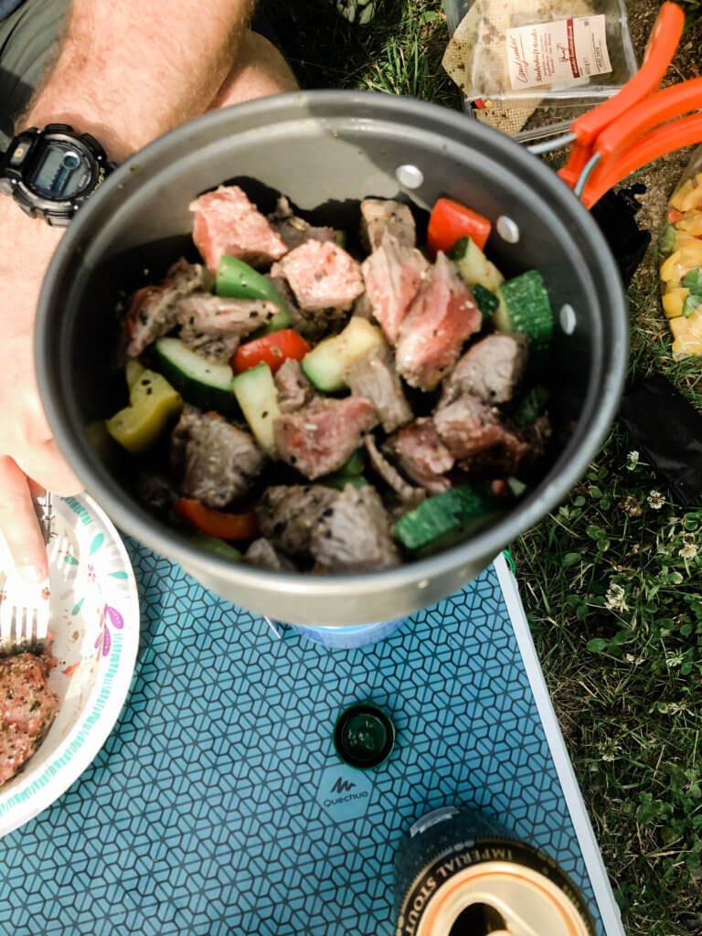 simple camping meal