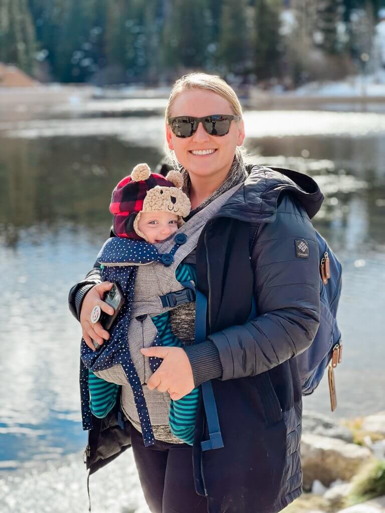mom and son in breckenridge colorado