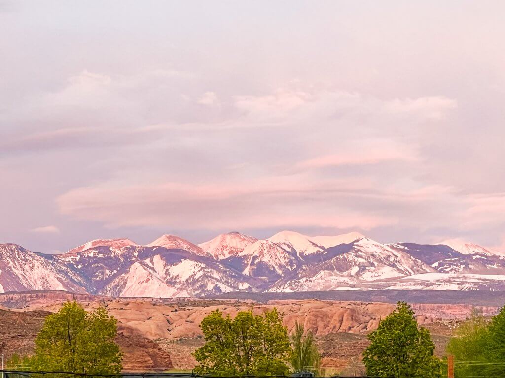 view from sun outdoors moab downtown campground