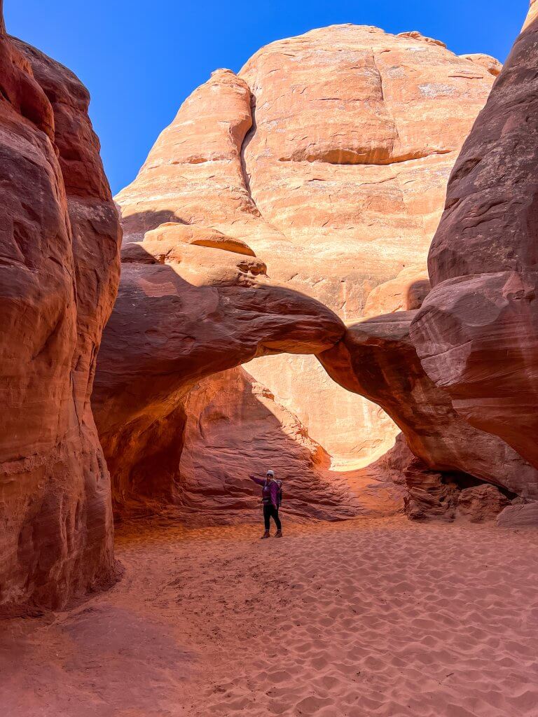 sand dune arch, arches national park moab utah