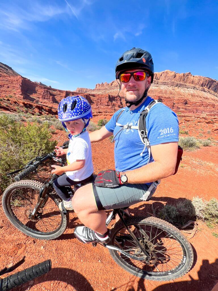 mountain biking with kids in moab utah